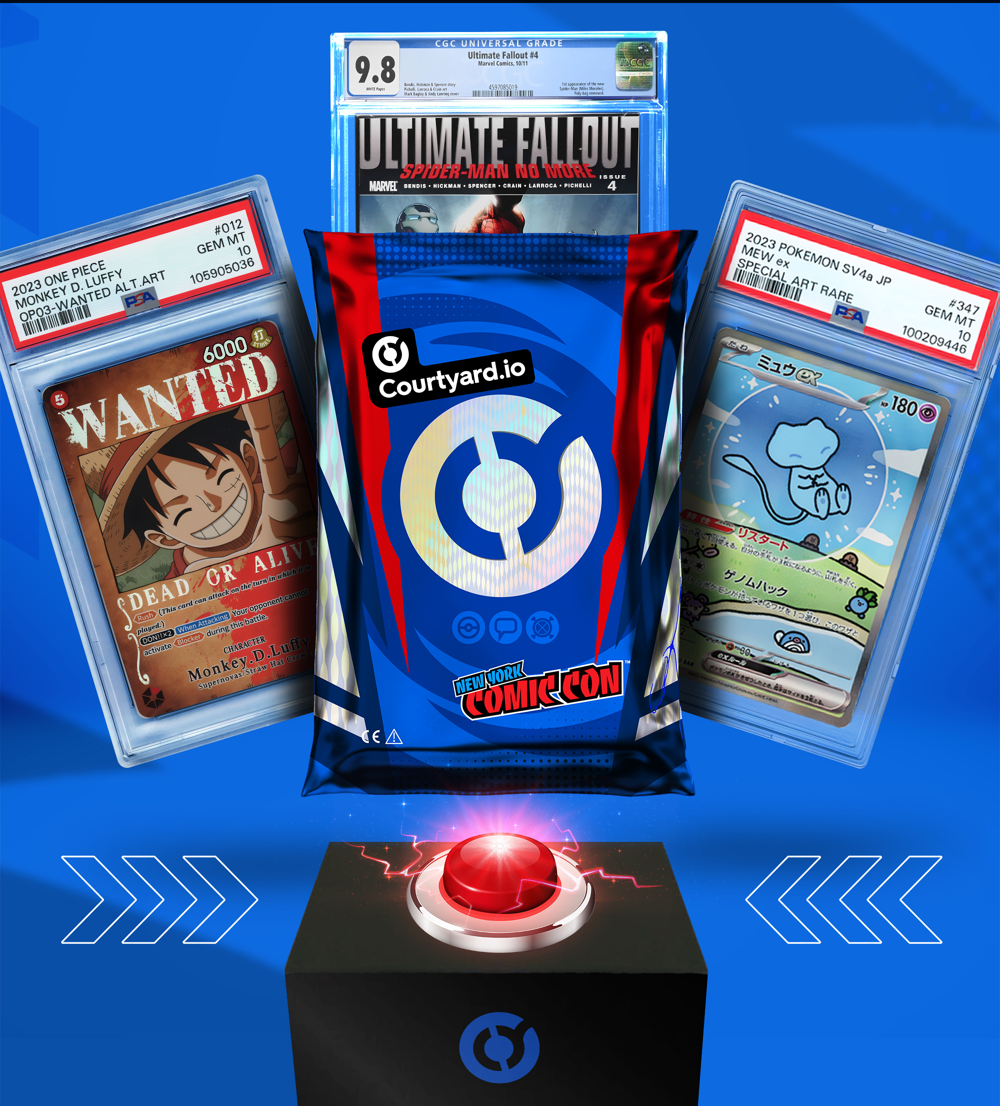 Collectible card and smartphone with Courtyard.io app